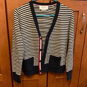 Thom Brown Striped V-neck Cardigan